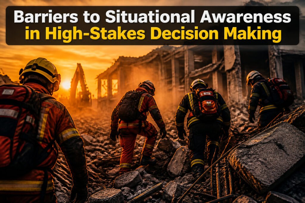 A firefighter stands near a charred house, looking intently at the structure.