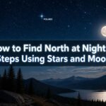 A night sky with numerous stars visible, illustrating navigation techniques.