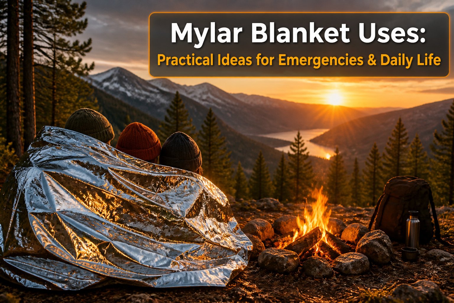 Various mylar blankets displayed, demonstrating different uses and applications.