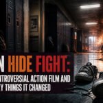 Movie poster for *Run Hide Fight* featuring the main character and dramatic imagery.