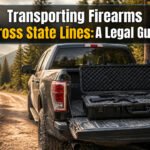 A map showing various state laws regarding firearm transportation.