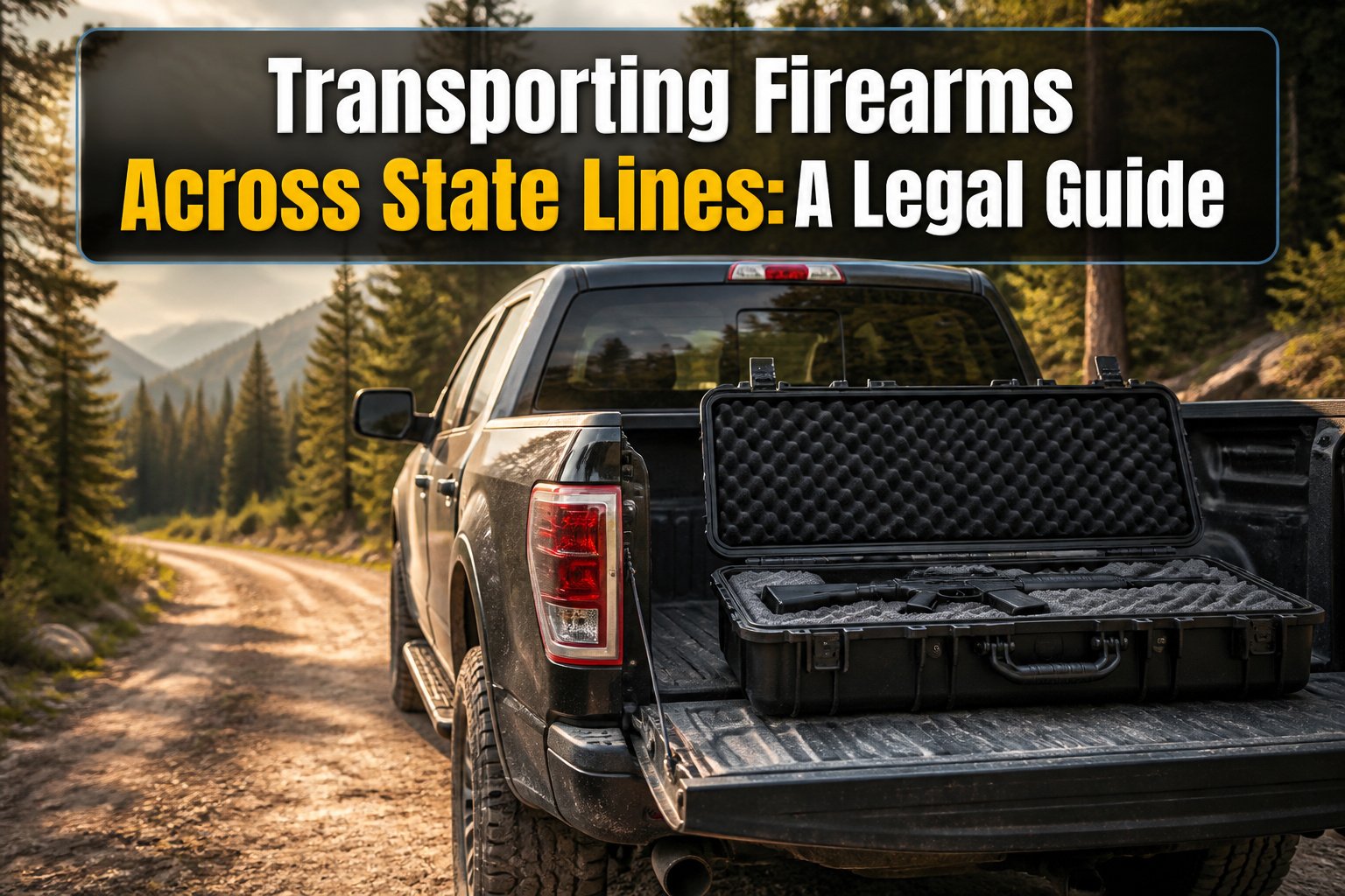A map showing various state laws regarding firearm transportation.